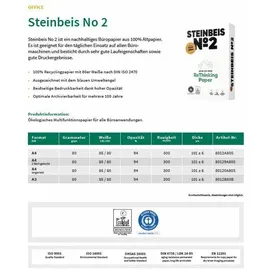Steinbeis Trend White A4 80 g/m2 2500 Blatt