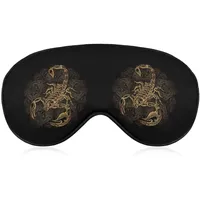 Goldene coole Skorpion-Augenmaske zum Schlafen, Verdunkelung, Nacht, Augenbinde mit verstellbarem Riemen für Männer, Frauen, Reisen, Yoga, Nickerchen