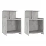 vidaXL Nachtschrank 2 Stk. 40 x 35 x 60 cm Betongrau