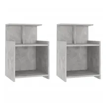 vidaXL Nachtschrank 2 Stk. 40 x 35 x 60 cm Betongrau