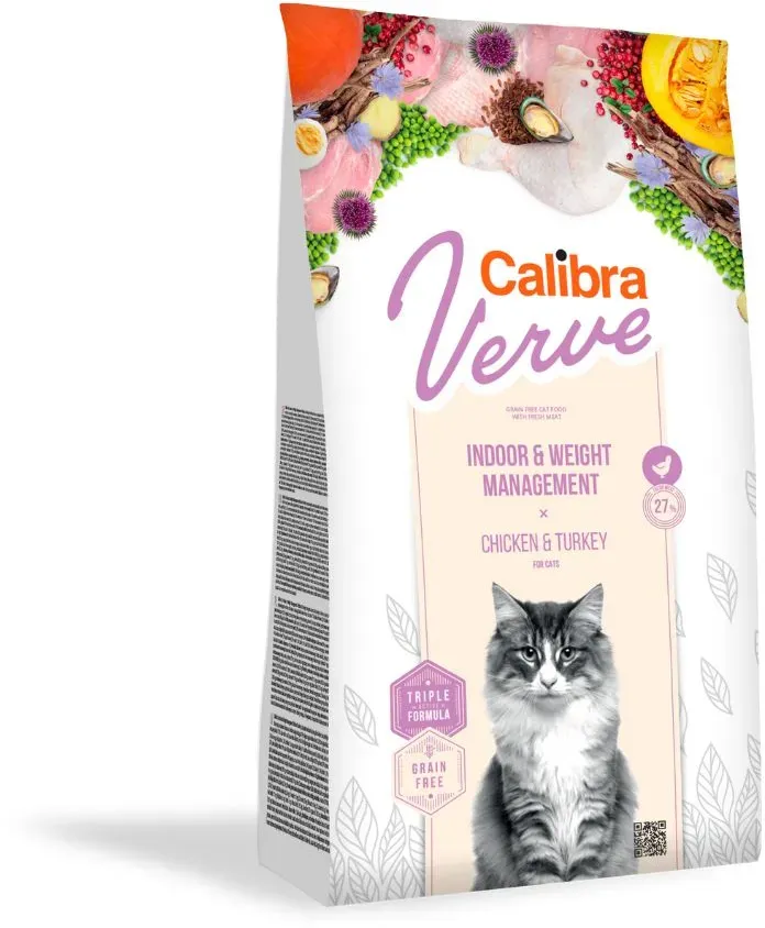 Calibra Cat Verve GF Indoor&Weight Chick&Turkey 3,5 kg