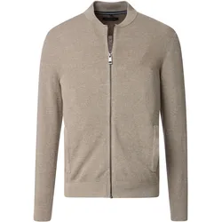 Strickjacke CASAMODA "CASAMODA Strickjacke uni", Herren, Gr. M, beige, 100% Baumwolle, Strickjacken