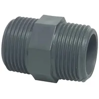 PROFEC Doppelnippel mit Sechskant, PVC-U, 1 Zoll AG 10