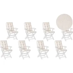 Sitzauflagen 8er Set MAUI PREMIUM Hellbeige