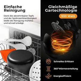 Balter MK-01 Reiskocher Multikocher mit 18 Programme, 4L Rice Cooker mit Fuzzy-Logic, Dampfgarer