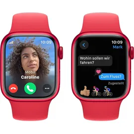 Apple Watch Series 9 GPS + Cellular 41 mm Aluminiumgehäuse (product)red, Sportarmband (product)red S/M