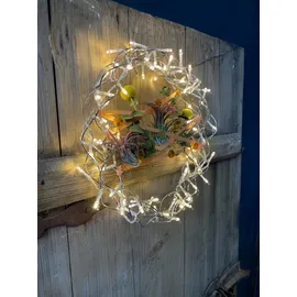 Hellum LED-Lichterkette Metallkranz 45 cm warmweiß