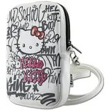 HELLO KITTY Graffiti Kitty Kopftasche Leder Weiß