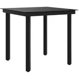 vidaXL Gartentisch 80 x 80 x 74 cm Schwarz