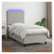 vidaXL Boxspringbett 100 x 200 cm Hellgrau