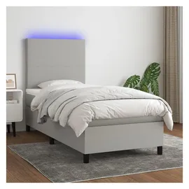 vidaXL Boxspringbett 100 x 200 cm Hellgrau