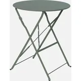 sweeek Klappbarer Bistro-Gartentisch Ø 60 x 71 cm Khaki/Grün