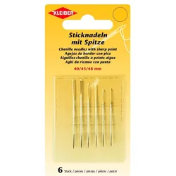 KLEIBER Sticknadel-Set, mit Spitze, 6-teilig 40/45/48mm