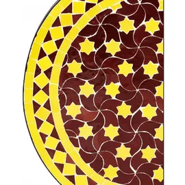 Marrakesch Orient & Mediterran Interior Marokkanische Mosaikplatte Estrella ø 80 cm