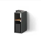 livinity® Lorena PC-SCHRANK 28,5 x 72 x 0 cm Anthrazit/Goldkraft Eiche