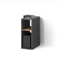 livinity® Lorena PC-SCHRANK 28,5 x 72 x 0 cm Anthrazit/Goldkraft Eiche