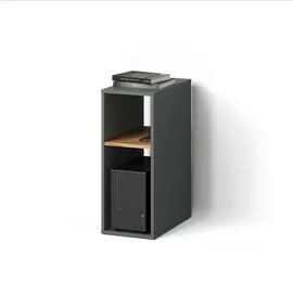 livinity® Lorena PC-SCHRANK 28,5 x 72 x 0 cm Anthrazit/Goldkraft Eiche