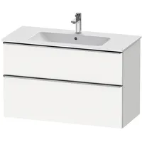 Duravit D-Neo Waschtischunterbau wandhängend mit Möbelgriff edelstahl gebürstet, ×