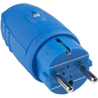 As - Schwabe Gummistecker Blau, doppelter Schutzkontaktmax. Qu erschnitt