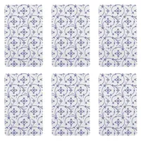 Ricolor Frühstücksbrettchen HPL 6-tlg. 23,5 x 14,5 cm Blau/Weiß