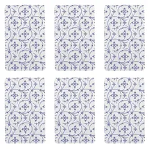 Ricolor Frühstücksbrettchen HPL 6-tlg. 23,5 x 14,5 cm Blau/Weiß