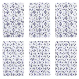 Ricolor Frühstücksbrettchen HPL 6-tlg. 23,5 x 14,5 cm Blau/Weiß