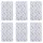 Ricolor Frühstücksbrettchen HPL 6-tlg. 23,5 x 14,5 cm Blau/Weiß