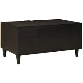vidaXL Couchtisch Schwarz und Gold Mangoholz 80 x 50 x 40 cm