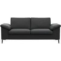 Livetastic 2-Sitzer-Sofa, Schwarz, Leder, Echtleder, Color-Finish-Leder, Füllung: Schaumstoff, Federn,Schaumstoff, 176x84.5x92 cm, Goldenes M, Reach, Oeko-Tex® Standard 100, FSC Mix, Made in EU, Lederauswahl, Stoffauswahl, Wohnzimmer, Sofas & Couches, Sofas, Ledersofas