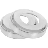 COOLHIYA 2 Stück Poolleiter Gummipuffer aus Edelstahl für Eingelassene Pools und Ersatzfunktion Passend für Poolleitern und Handläufe in Silber