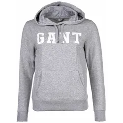 GANT Damen Hoodie - REGULAR GRAPHIC HOODIE, Kapuzen-Sweatshirt, Logo Grau XS