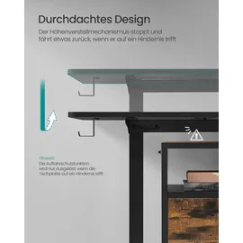 Songmics Höhenverstellbarer Schreibtisch elektrisch 60 x 120 x (72-120) cm