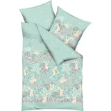 KAEPPEL Bunnys Renforcé Mint 135 x 200 cm + 80 x 80 cm