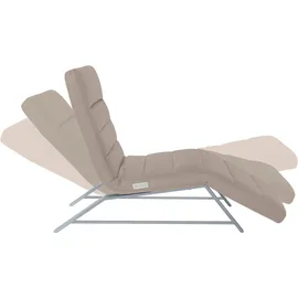 W.Schillig Relaxliege daily dreams Leder/Polyester 65 x 91 x 170 cm Braun mit Kissen