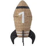 Bloomingville Aufbewahrungskorb Cosmina aus Seegras mit Deckel 40 x 40 x 68,5 cm schwarz
