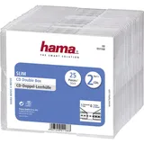 Hama Slim Jewel Case für Speicher-CD - Kapazität: 2 CD - durchsichtig (Packung