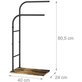 Relaxdays Industrial Handtuchständer Dunkelbraun/Schwarz