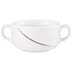 Esmeyer 6 x Seltmann Obere zur Suppentasse, Form: Laguna,  Dekor: 34622 bordeaux Flanken