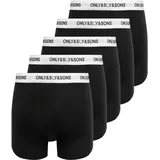Only & Sons ONSTREY SOLID BOXER schwarz/weiß S 5er Pack