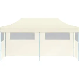 vidaXL Pop-up 3 x 6 m inkl. Seitenteile cremeweiß