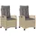 vidaXL Gartensessel 58,7 x 69,6 x 34,3 cm beige 2 St.