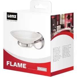 Lenz Flame Seifenhalter Silber/Weiß