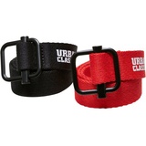 URBAN CLASSICS Industrial Canvas Belt Kids 2-Pack in Schwarz, Größe one Size