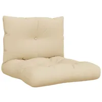 VidaXL Palettenkissen 2-tlg. Beige Stoff