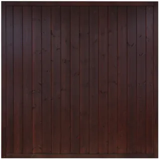 Sichtschutzzaun Element Oxford 180 x 180 cm braun lackiert