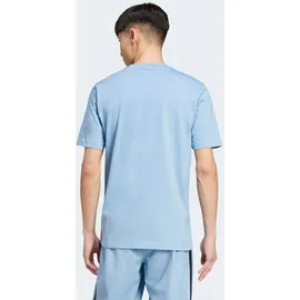 adidas T-Shirt ADIDAS ORIGINALS "TREFOIL T-SHIRT", Herren, Gr. L, ash blau, schwarz, Obermaterial: 100% Baumwolle, normal, Rundhals, Shirts T-Shirt, Basic Shirt mit großem Trefoil Logoprint