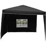 Lex Faltpavillon 3 x 3 m inkl. 2 Seitenteile schwarz