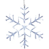 MARELIDA LED Schneeflocke Winterdeko Fensterdeko Weihnachten 24LED D: 40cm Trafo f. Au√üen