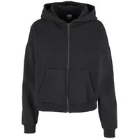 URBAN CLASSICS Zip-Kapuzenpullover in black | Gr.: XXL
