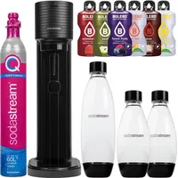 Wassersprudler SodaStream Gaia Titan eine Flasche + 2x SodaStream Fuse 0,5 L Schwarz Flaschen + Bolero